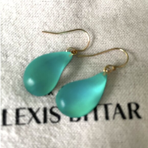 Alexis Bittar | Lucite Dewdrop Earrings (Mint Green) - Picture 7 of 9